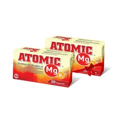 Uztura bagātinātājs Atomic MgB6 kapsulas, N30 1+1 cena un informācija | Vitamīni, preparāti, uztura bagātinātāji labsajūtai | 220.lv