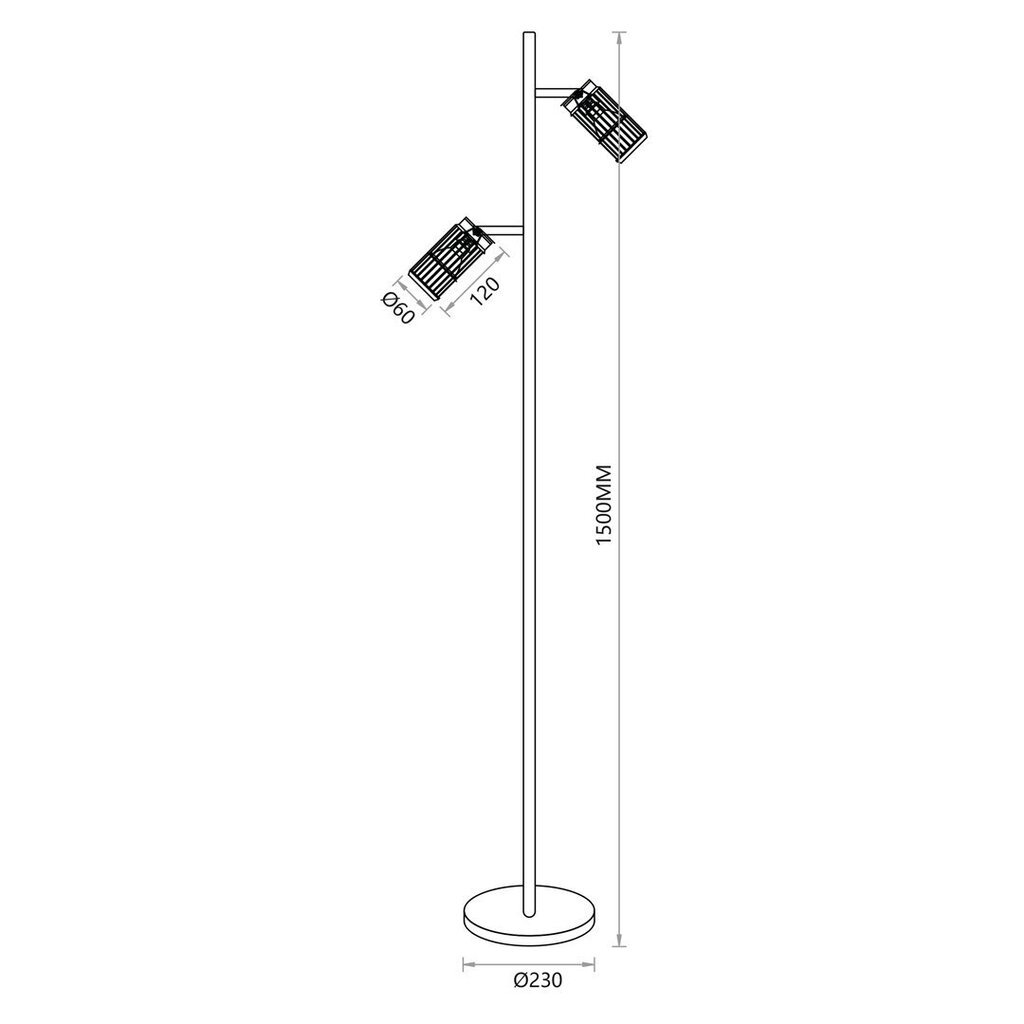 Milagro stāvlampa Vertical ML0300 cena un informācija | Stāvlampas | 220.lv