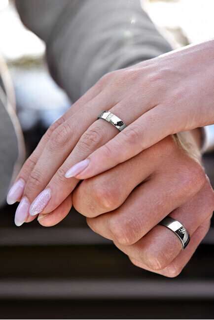 Sieviešu laulības gredzens no tērauda SPD01 Beneto цена и информация | Gredzeni | 220.lv