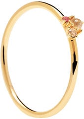 Romantisks apzeltīts sudraba gredzens ROSÉ BLUSH AN01-192 Pdpaola cena un informācija | Gredzeni | 220.lv