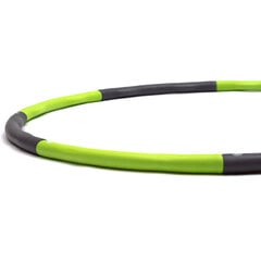Masāžas vingrošanas riņķis Hula hoop, 96cm zaļš cena un informācija | Vingrošanas riņķi un nūjas | 220.lv