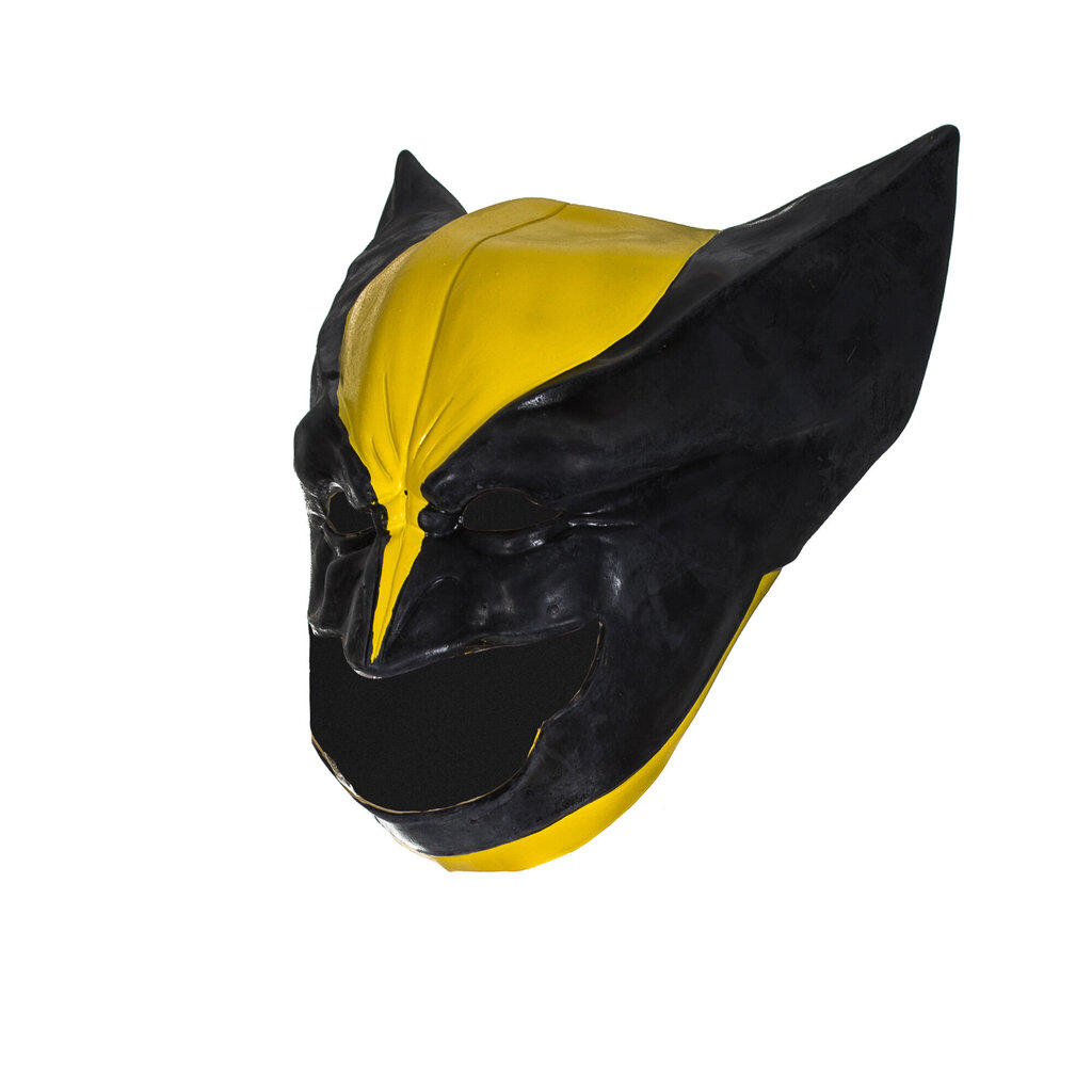 Profesionāla lateksa Wolverine maska, melna/dzeltena cena un informācija | Karnevāla kostīmi, maskas un parūkas | 220.lv