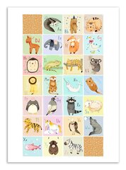 Plakāts English Animals alphabet cena un informācija | Gleznas | 220.lv