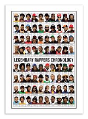 Plakāts Legendary Rappers Chronology 70 x 100 cm cena un informācija | Gleznas | 220.lv