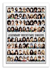 Plakāts Legendary Rockstars Singers 50 x 70 cm cena un informācija | Gleznas | 220.lv