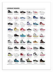 Plakāts Legendary Sneakers 50 x 70 cm cena un informācija | Gleznas | 220.lv