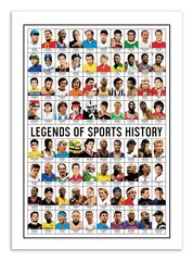 Plakāts Legends of Sports History 50 x 70 cm cena un informācija | Gleznas | 220.lv