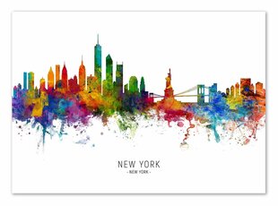 Плакат  New-York Skyline (Spalvota) 30 x 40 cm цена и информация | Картины | 220.lv