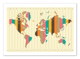 Plakāts Time zones cena un informācija | Gleznas | 220.lv