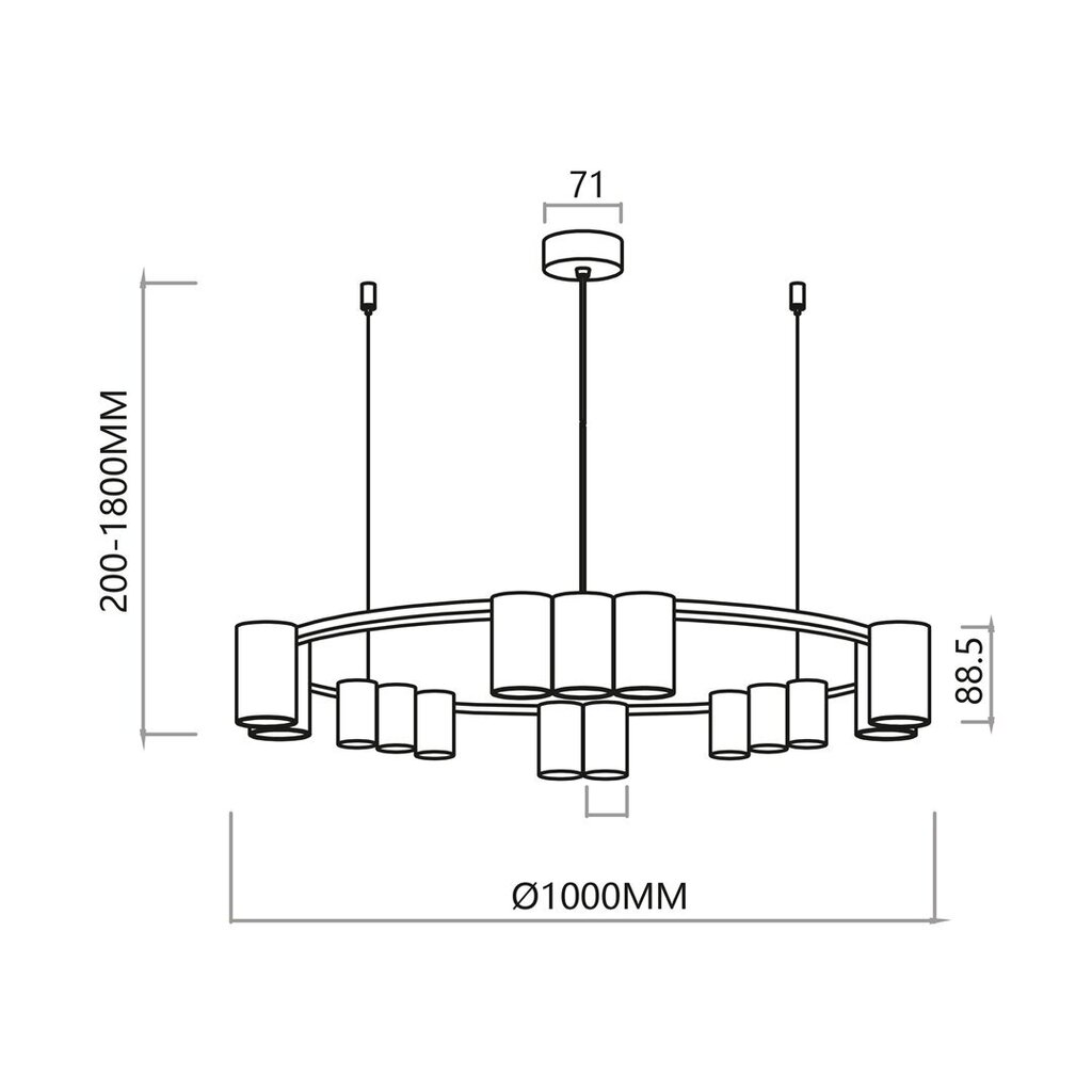 Milagro piekaramā lampa Genesis ML0376 cena un informācija | Piekaramās lampas | 220.lv