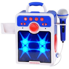Muzikinis „boombox“ mėlynas garsiakalbis vaikams su mikrofonu цена и информация | Развивающие игрушки | 220.lv