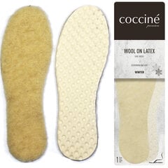 Coccine Wool on Latex Dabīgās vilnas zolītes ar lateksa pamatni, 1 pāris cena un informācija | Līdzekļi apģērbu un apavu kopšanai | 220.lv