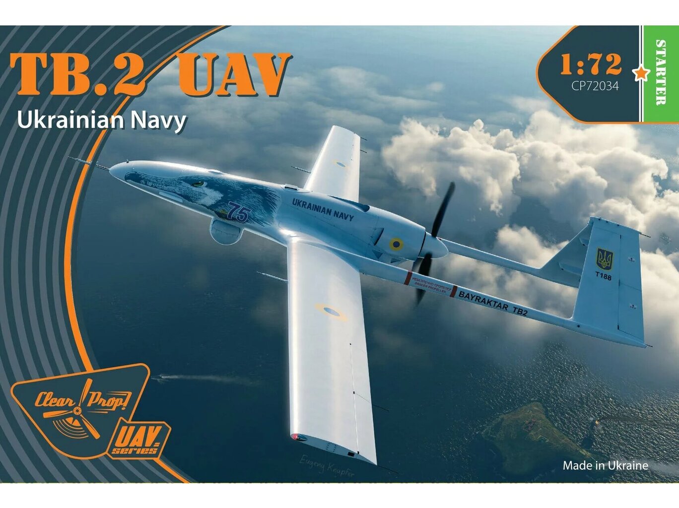 Konstruktors Clear Prop! - Bayraktar TB.2 UAV Ukrainian Navy, 1/72, CP72034 цена и информация | Konstruktori | 220.lv