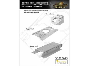 VESPID MODELS - Flakpanzer 341 3,7cm Flakzwilling auf Fahrgestell Panther G, 1/72, 720013 цена и информация | Конструкторы и кубики | 220.lv