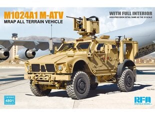 Конструктор Rye Field Model M1024A1 Oshkosh M-ATV MRAP all terrain vehicle, 1/48, RFM-4801 цена и информация | Конструкторы и кубики | 220.lv