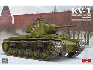 Rye Field Model - KV-1 Reinforced Cast Turret mod.1942 w/workable track links, 1/35, RFM-5056 цена и информация | Kонструкторы | 220.lv