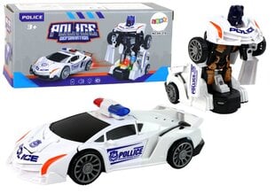 Policijos automobilis - robotas 2in1, baltas цена и информация | Конструктор автомобилей игрушки для мальчиков | 220.lv