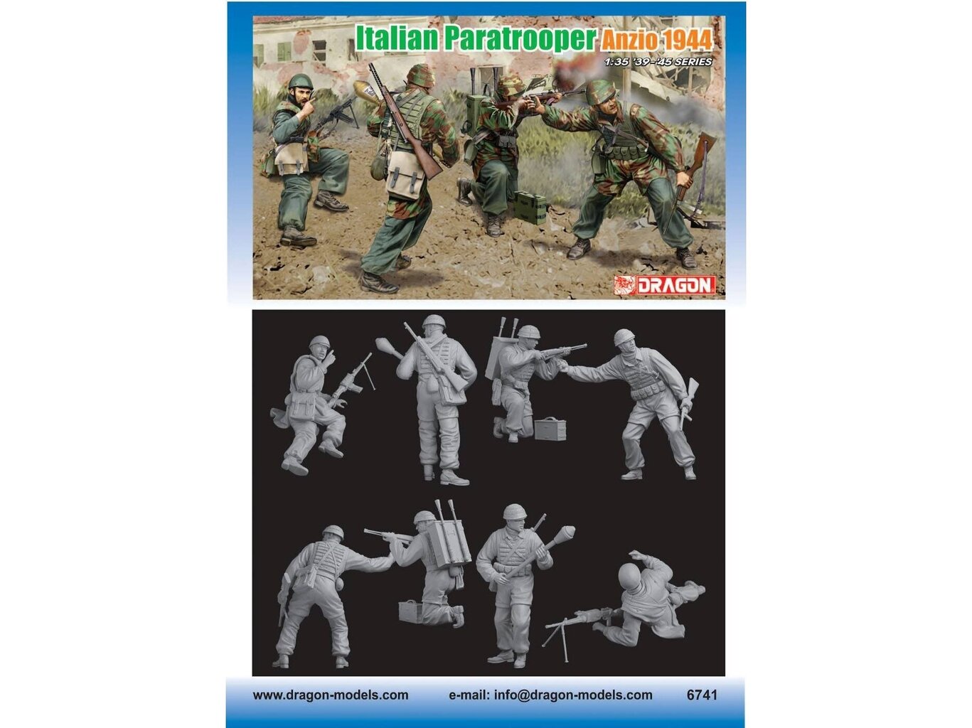 Konstruktors Dragon - Italian Paratrooper Anzio 1944, 1/35, 6741 cena un informācija | Konstruktori | 220.lv