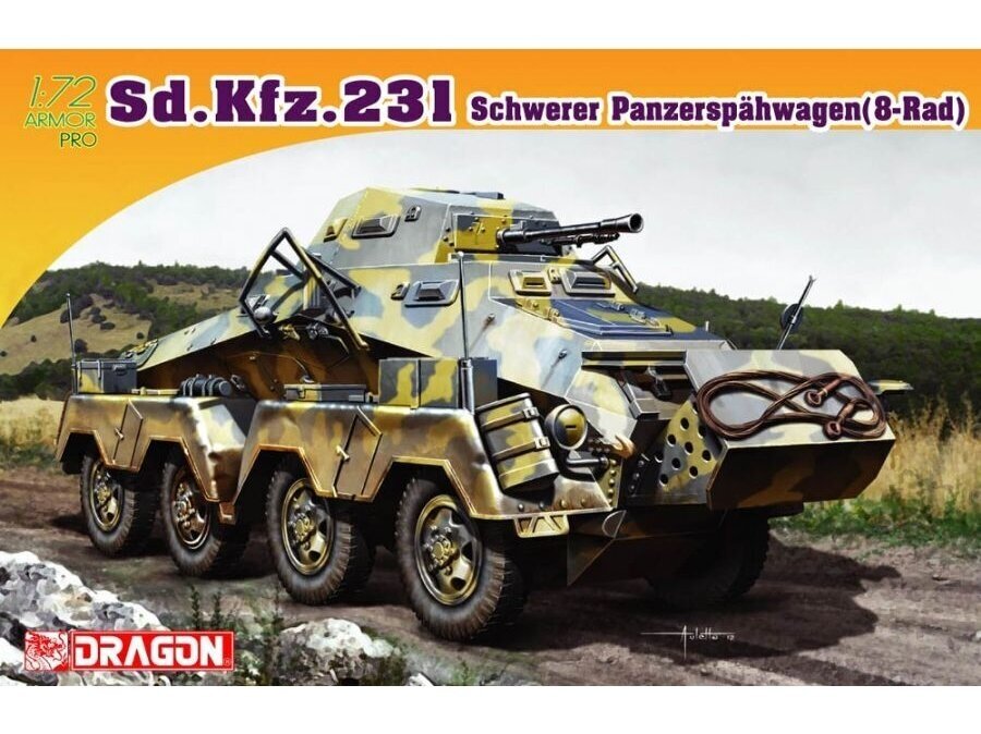 Konstruktors Dragon - Sd.Kfz. 231 Schwerer Panzerspähwagen, 1/72, 7483 cena un informācija | Konstruktori | 220.lv