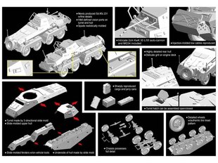 Конструктор Dragon Sd.Kfz. 231 Schwerer Panzerspähwagen (8-Rad), 1/72, 7483 цена и информация | Конструкторы и кубики | 220.lv