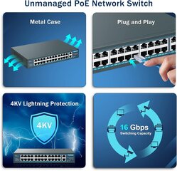 Komutators YuanLey 26 Port cena un informācija | Komutatori (Switch) | 220.lv