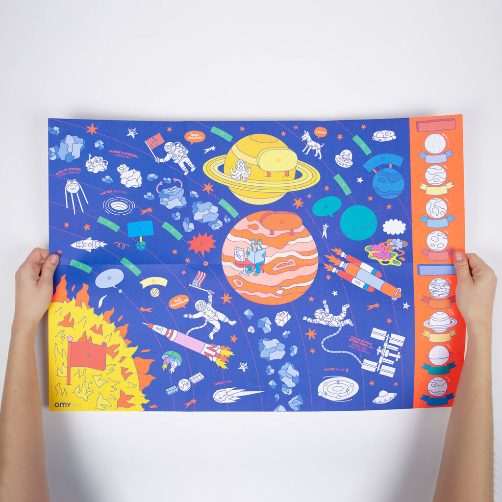 Uzlīmes plakāts, Solar System 3+, OMY цена и информация | Gleznas | 220.lv