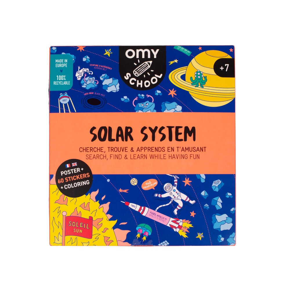 Uzlīmes plakāts, Solar System 3+, OMY цена и информация | Gleznas | 220.lv