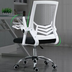 Ergonomiskais rotācijas biroja krēsls, acs krēsls- balts/melns цена и информация | Офисные кресла | 220.lv