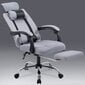 Ergonomisks, rotējošs krēsls ar kāju balstu un galvu, ventilācija - pelēks цена и информация | Biroja krēsli | 220.lv