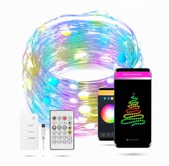 WiFi LED Ziemassvētku eglīte iedegas 10m Tuya Music цена и информация | Гирлянды | 220.lv