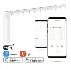 Tuya 2,2 m WiFi elektriskais aizkaru stienis - komplekts цена и информация | Занавески | 220.lv