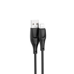 XO cable NB238 USB - Lightning 1,0 m 2,4A black cena un informācija | Savienotājkabeļi | 220.lv