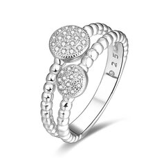 Beneto Серебряное кольцо с цирконами AGG335 цена и информация | Кольца | 220.lv