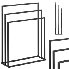 Statīvs 3 dvieļiem brīvi stāvoši 65 x 21,5 x 84 cm, tumši pelēks цена и информация | Другие принадлежности для мебели | 220.lv