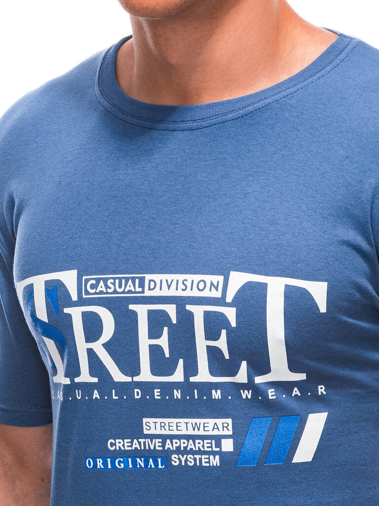 T-krekls vīriešiem Edoti S1894, zils cena un informācija | Vīriešu T-krekli | 220.lv