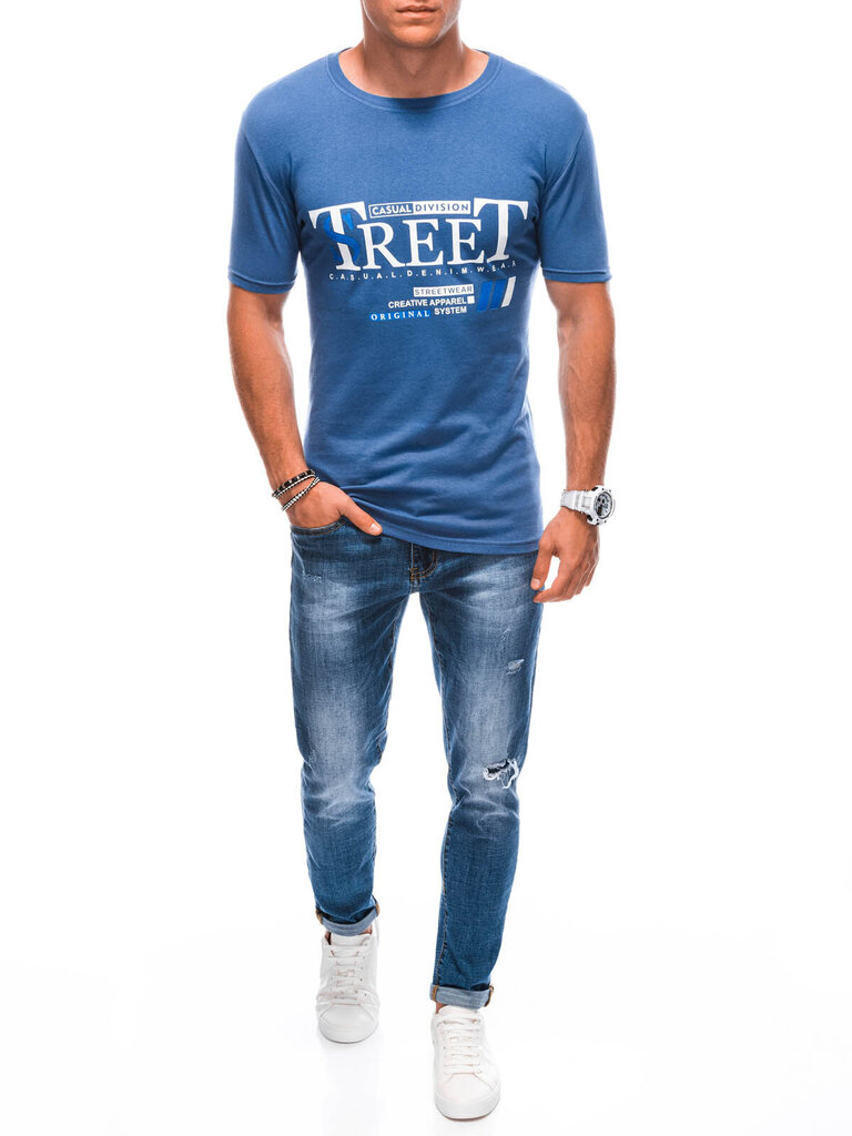 T-krekls vīriešiem Edoti S1894, zils цена и информация | Vīriešu T-krekli | 220.lv
