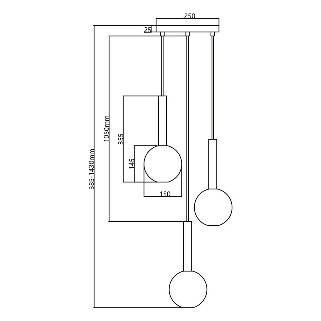 Milagro piekaramā lampa Niko ML0332 cena un informācija | Piekaramās lampas | 220.lv