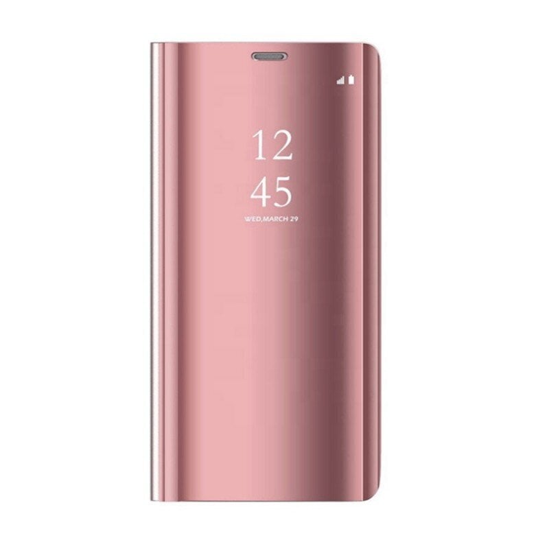 Smart Clear View maciņš priekš Samsung Galaxy S21 FE 5G rozā цена и информация | Telefonu vāciņi, maciņi | 220.lv