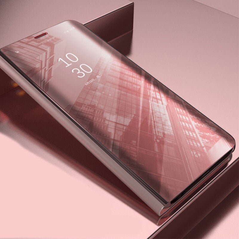 Smart Clear View maciņš priekš Samsung Galaxy S21 FE 5G rozā cena un informācija | Telefonu vāciņi, maciņi | 220.lv