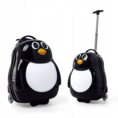 Mazs bērnu koferis Penguin, S, melns cena un informācija | Koferi, ceļojumu somas | 220.lv