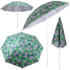 Pludmales dārza lietussargs regulējams 150cm nolauzta lapa цена и информация | Зонты, маркизы, стойки | 220.lv