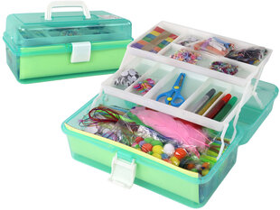 Radošais komplekts koferī Lean Toys, zaļš cena un informācija | Attīstošās rotaļlietas | 220.lv