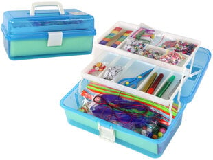 Radošais komplekts koferī Lean Toys, zils cena un informācija | Attīstošās rotaļlietas | 220.lv