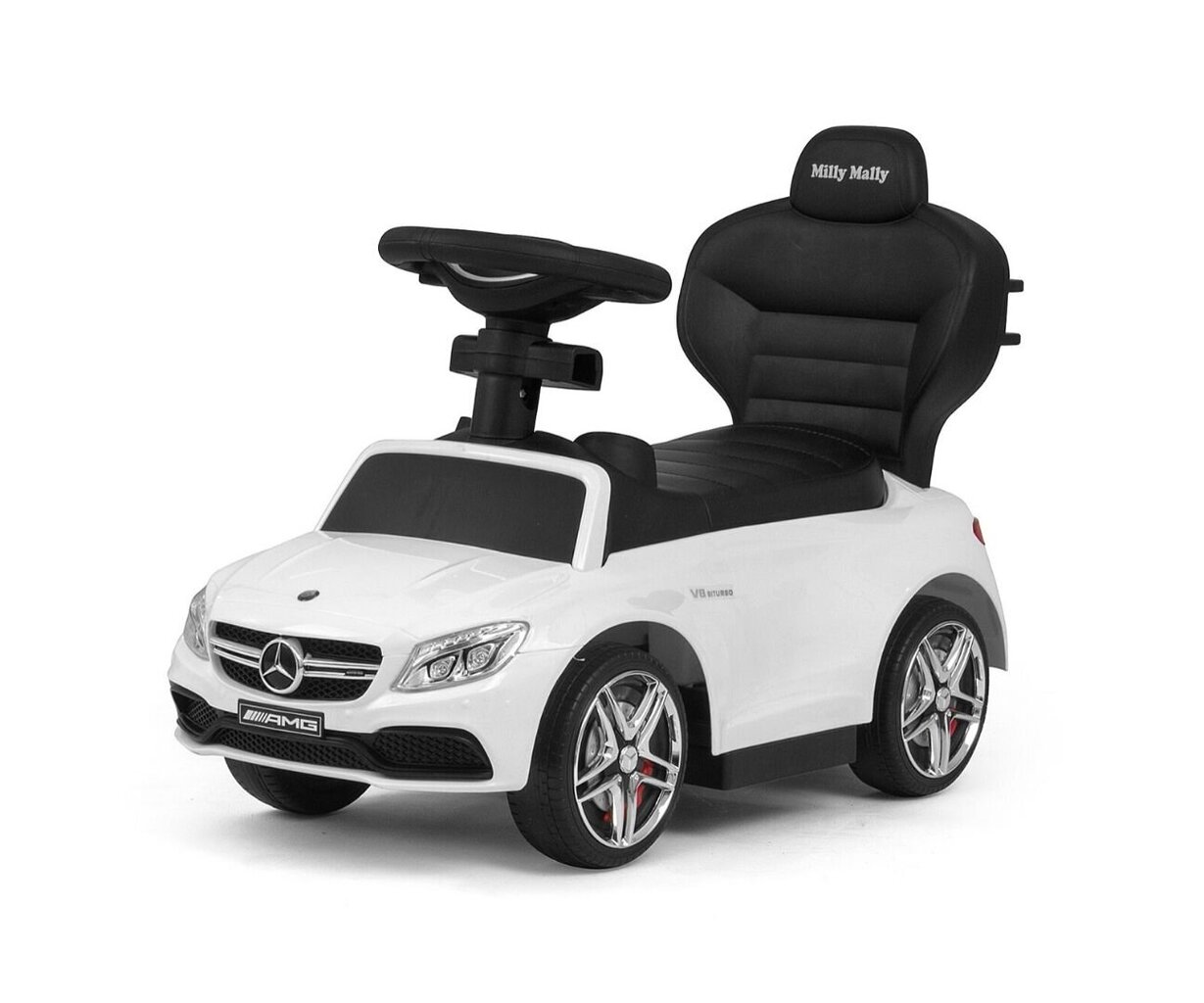 Auto ar rokturi bērniem Mercedes AMG C63 Coupe cena un informācija | Rotaļlietas zīdaiņiem | 220.lv