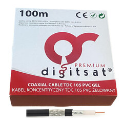 Антенный коаксиальный кабель Digitsat TDC 105 PVC GEL CU, 100 м цена и информация | Антенны и принадлежности  | 220.lv