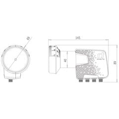 Спутниковый LNB конвертер четверной QUAD Inverto HOME Pro QDL410-HMPRO-OPN  цена и информация | Антенны и принадлежности  | 220.lv