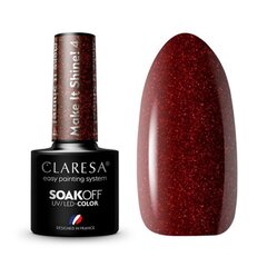 Стойкий гибридный гель лак для ногтей CLARESA Make It Shine! 4, 5 г цена и информация | Лаки для ногтей, укрепители | 220.lv