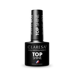 Гибридный топ стойкий гель-лак CLARESA TOP SHINE, 5 г цена и информация | Лаки для ногтей, укрепители | 220.lv