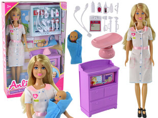 Lelle medmāsa ar piederumiem Anlily cena un informācija | Rotaļlietas meitenēm | 220.lv