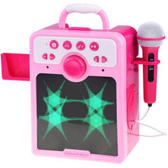 Muzikinis „boombox“ rožinis garsiakalbis vaikams su mikrofonu цена и информация | Развивающие игрушки | 220.lv